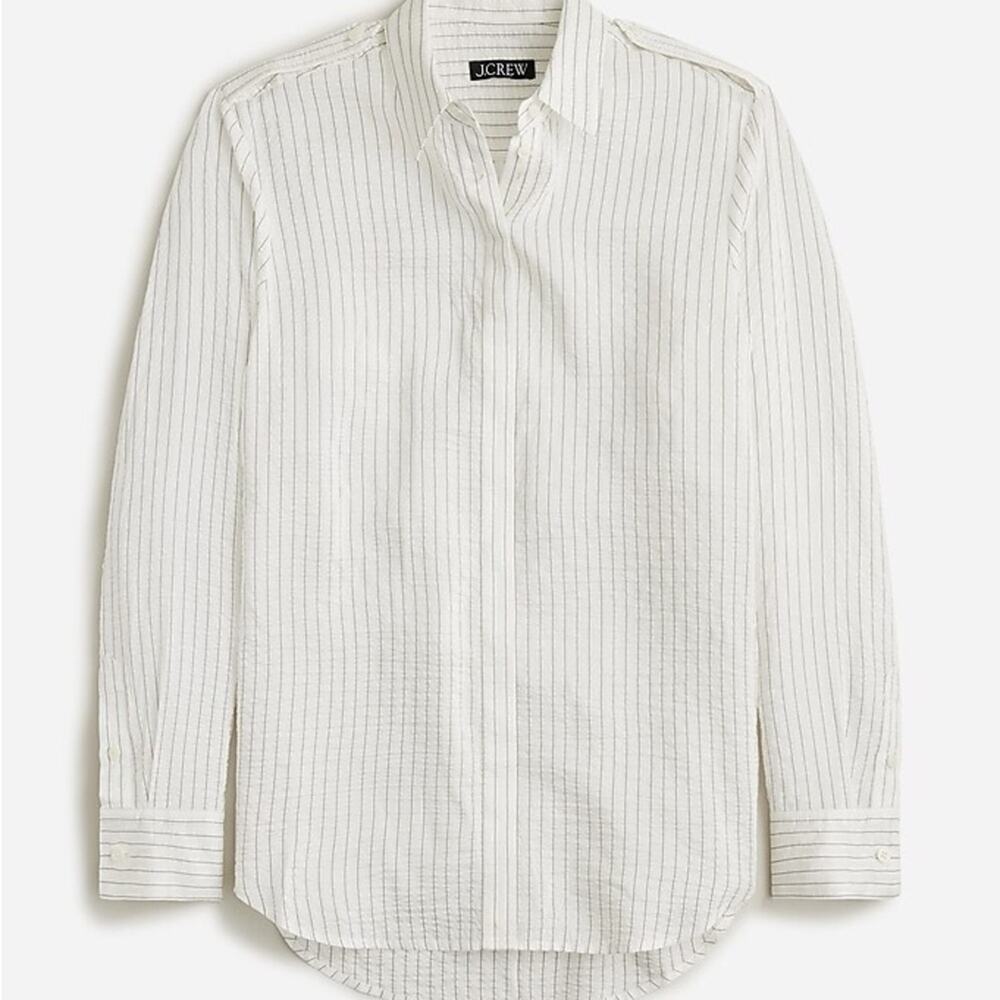 J. Crew textured drapey button up shirt size XS